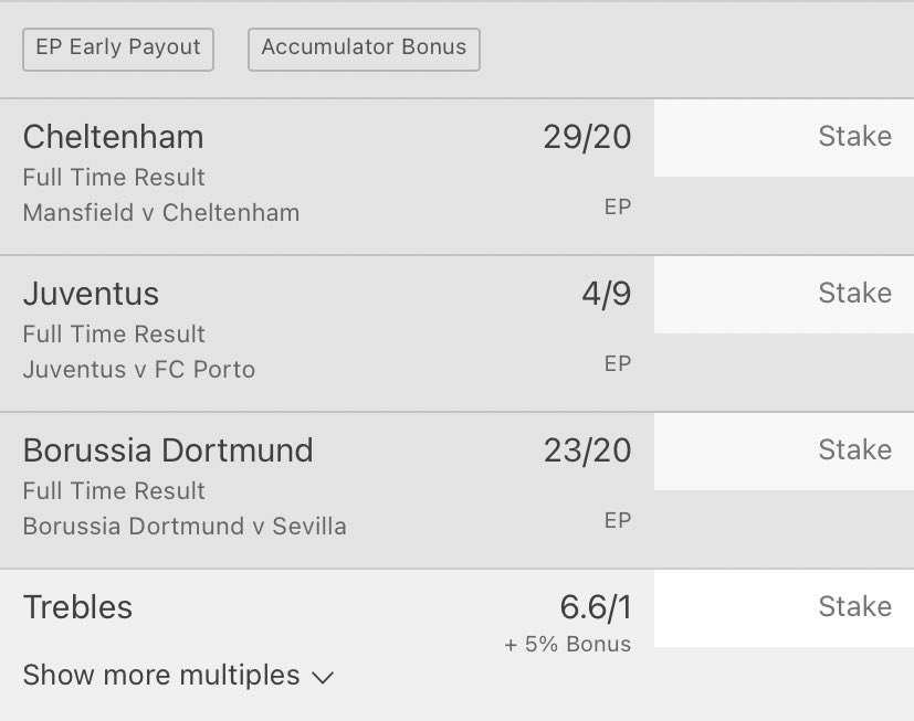 betwithbran's tweet photo. #BetWithBran 6/1 TREBLE💰
Judging from research I’m going with this📚
Remember to only stake what you can afford to lose❌
Hit ♥️ if your on it with us
#footballtwitter #betting #bettingtips #footballtips #footytips #bettingtipster #tipster https://t.co/629YurD5EM