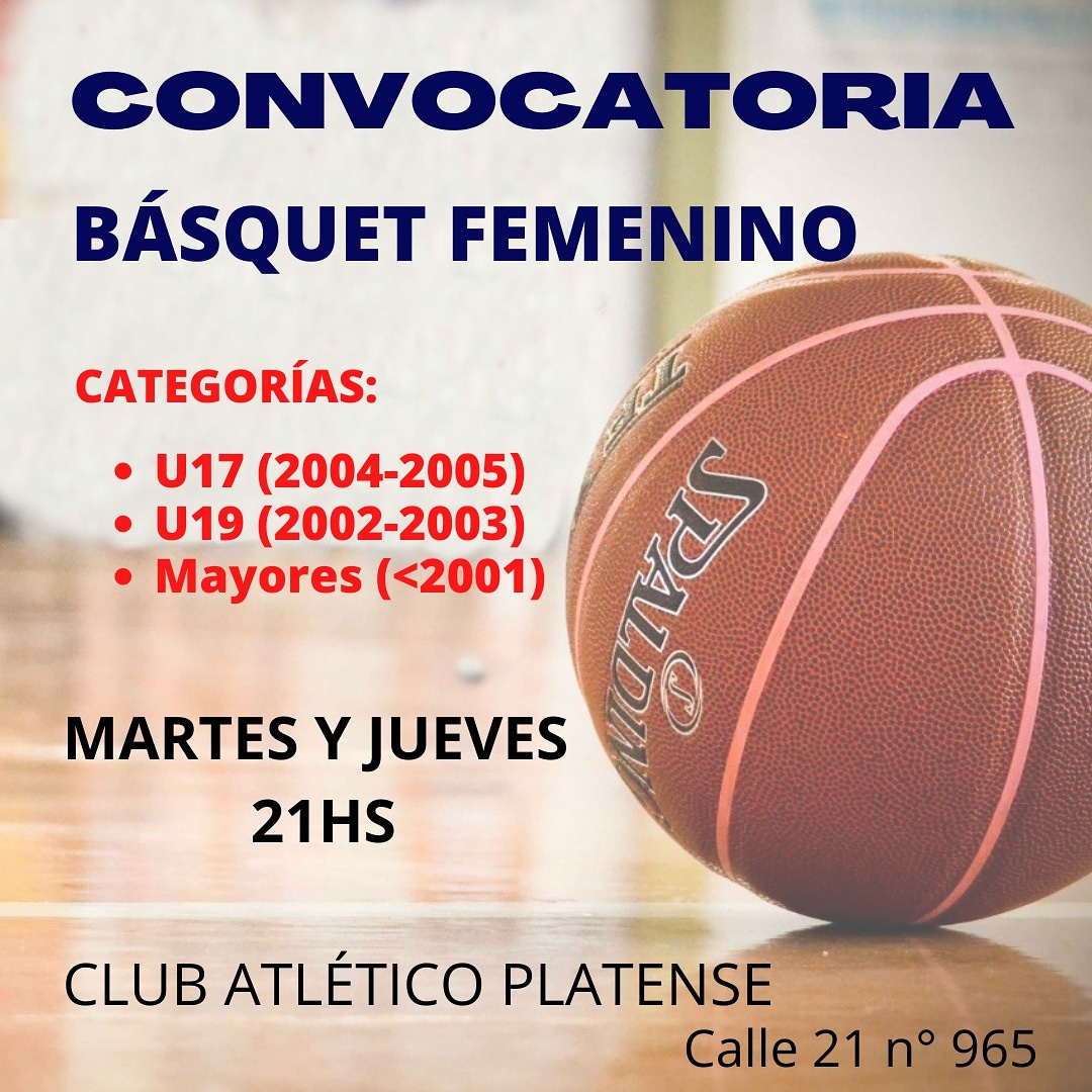 #Convocatoria #Femenino <a href="/PlatenseCA/">PlatenseCA</a> realiza martes y jueves convocatoria para menores y mayores de la rama femenina.