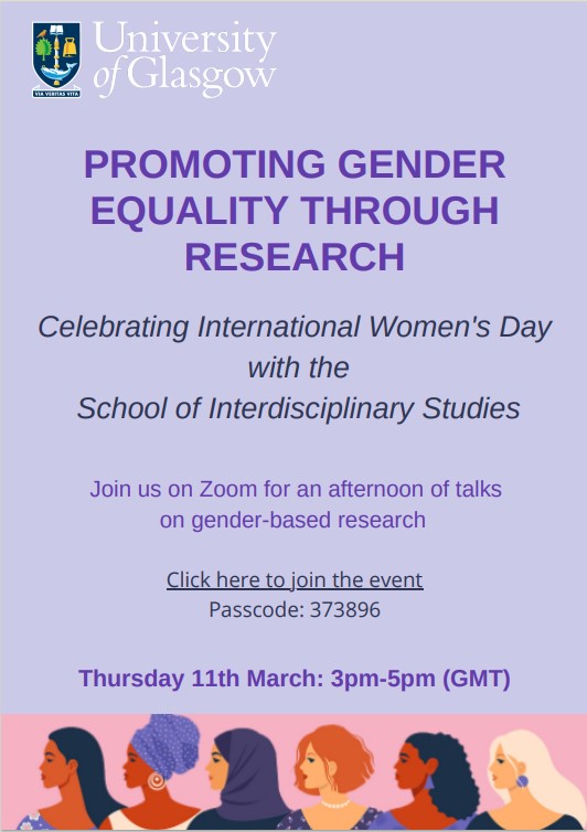 CFDumfries's tweet photo. To celebrate International Women's Day, the University of Glasgow are hosting a virtual event on Thursday 11th March https://t.co/NjbeywtCwH