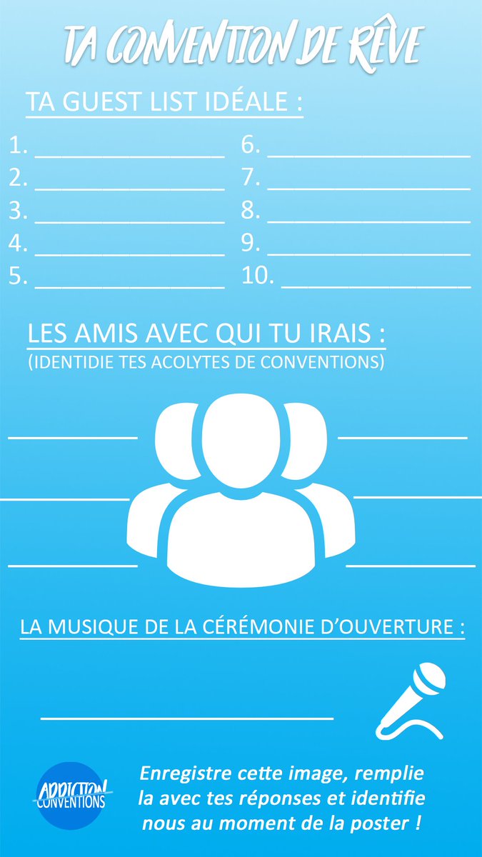 AddictionConv's tweet photo. Compose ta convention de rêve ⤵️ https://t.co/jxG0iwqYx5