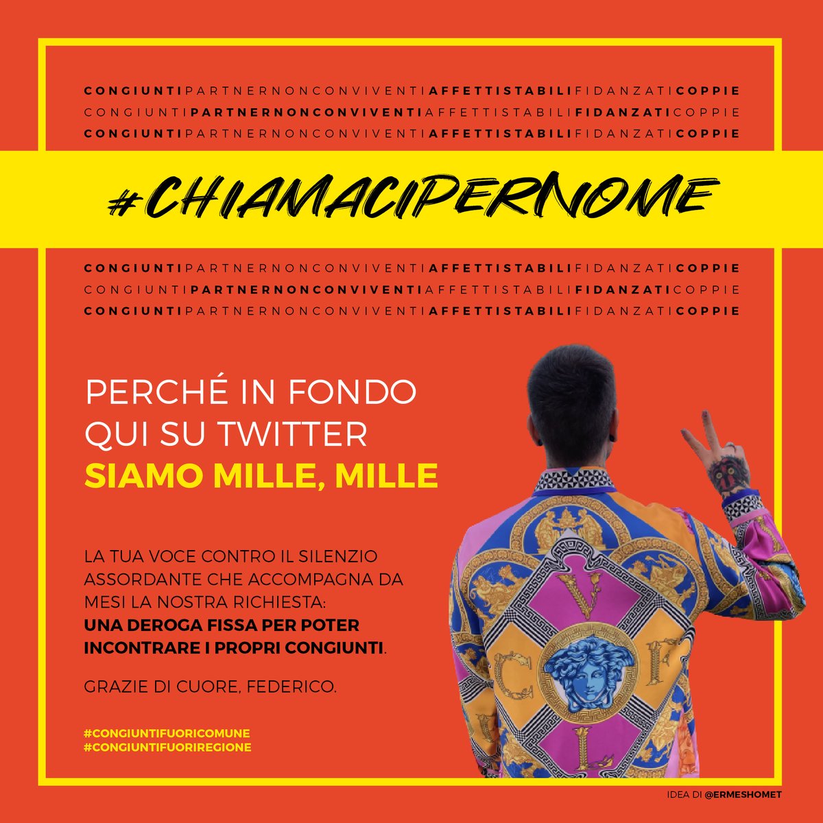 ErmesHomeT's tweet photo. @sunflowersbabee Facciamo arrivare il nostro messaggio a @Fedez #congiuntifuoricomune #chiamacipernome https://t.co/yAb6smJKMr