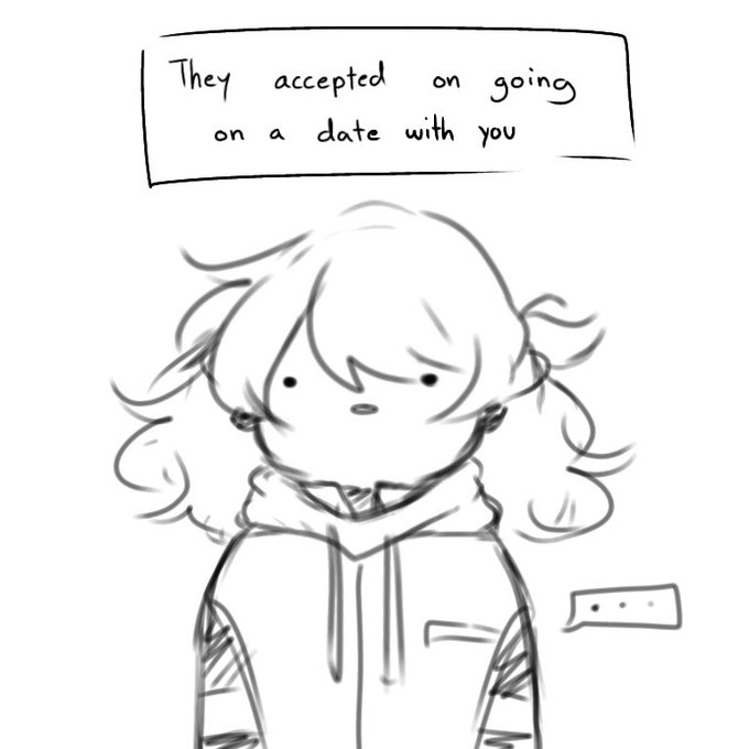 Hey I'm not yet back but smth interesting happened 
I asked someone I rlly liked on a date and surprisingly he agreed,,, 