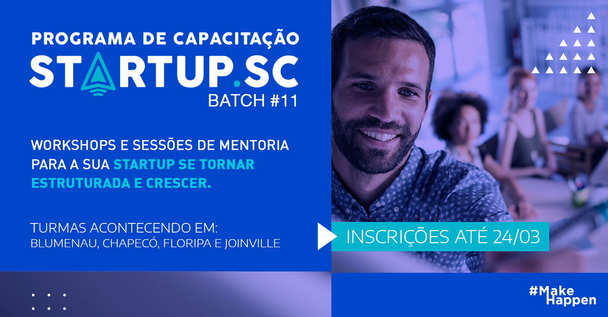 Hoje é dia de novidade: a Questum é uma das mantenedoras do Programa Startup SC!

As inscrições para o 11º Batch do Programa de Capacitação Startup SC estão abertas até o dia 24 de março. 

Confira mais em: bit.ly/30tkBSV