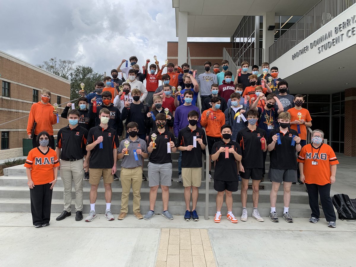 CHS_BR's tweet photo. ICYMI: Mu Alpha Theta participated virtually in the Brother Martin tournament on February 27th. CHS also hosted an in-house tournament on the same date. CHS MAΘ took first place overall in the Brother Martin tournament! #GOBEARS Full details here: https://t.co/TpGMvWgsVO https://t.co/0MQ0xksmDP