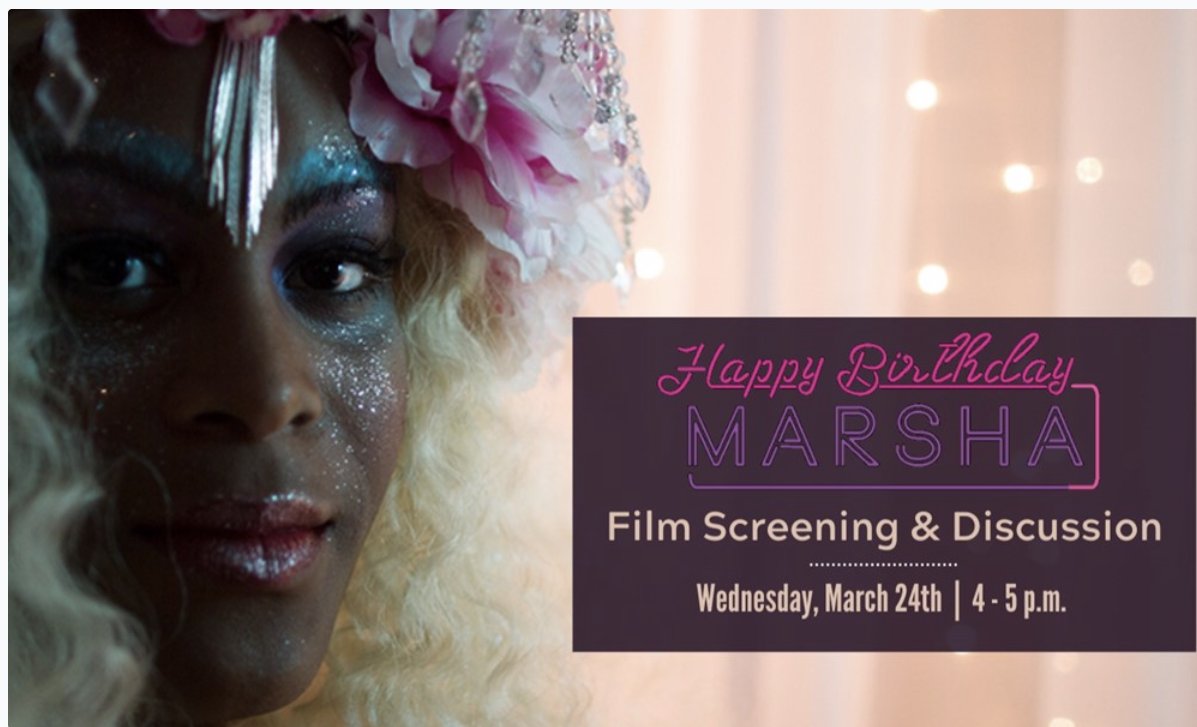 Join GSW &amp; <a href="/WSUOMSE/">WSU OMSE</a> for a viewing and discussion of Happy Birthday, Marsha! directed by @tourmaliiine &amp; <a href="/sashawortzel/">Sasha Wortzel</a> as we recognize Black and Trans Women’s History in Women's History Month. Wed. March 24th, 4-5pm
getinvolved.wayne.edu/event/6949837