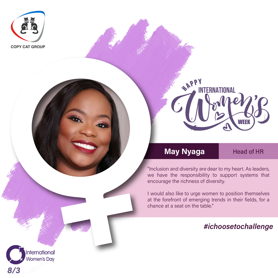 CopyCatGroup's tweet photo. We continue to celebrate women throughout the week in commemoration of #InternationalWomensDay2021
 
Today, we feature two women thriving in leadership positions here at Copy Cat, @May Nyaga - Head Of HR and @Teresia Muriithi - MPS Sales Manager.  

Here’s what they have to say: https://t.co/ug8xD924Kr