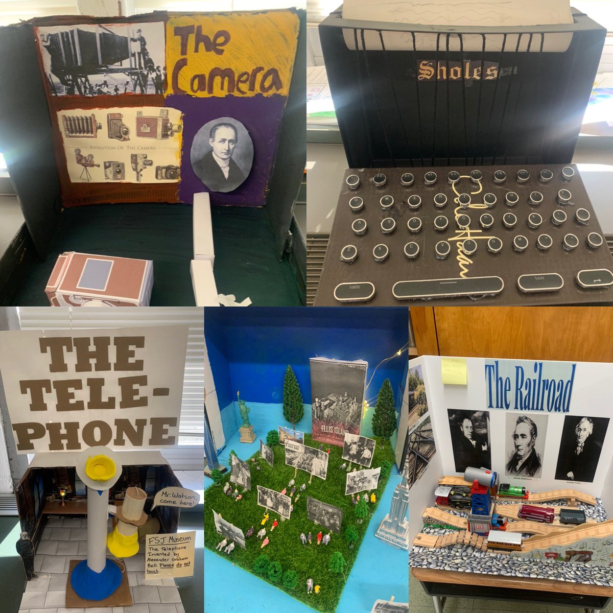 Alpine_School's tweet photo. 💡📷This morning was the Industrialization and Urbanization Museum Walk in 8th grade Social Studies! Thanks for inviting us Mrs. Bargisen! 🛩⛴📞
#socialstudies #history #industrialization #urbanization #AlpinePride https://t.co/W8lfQazMUi