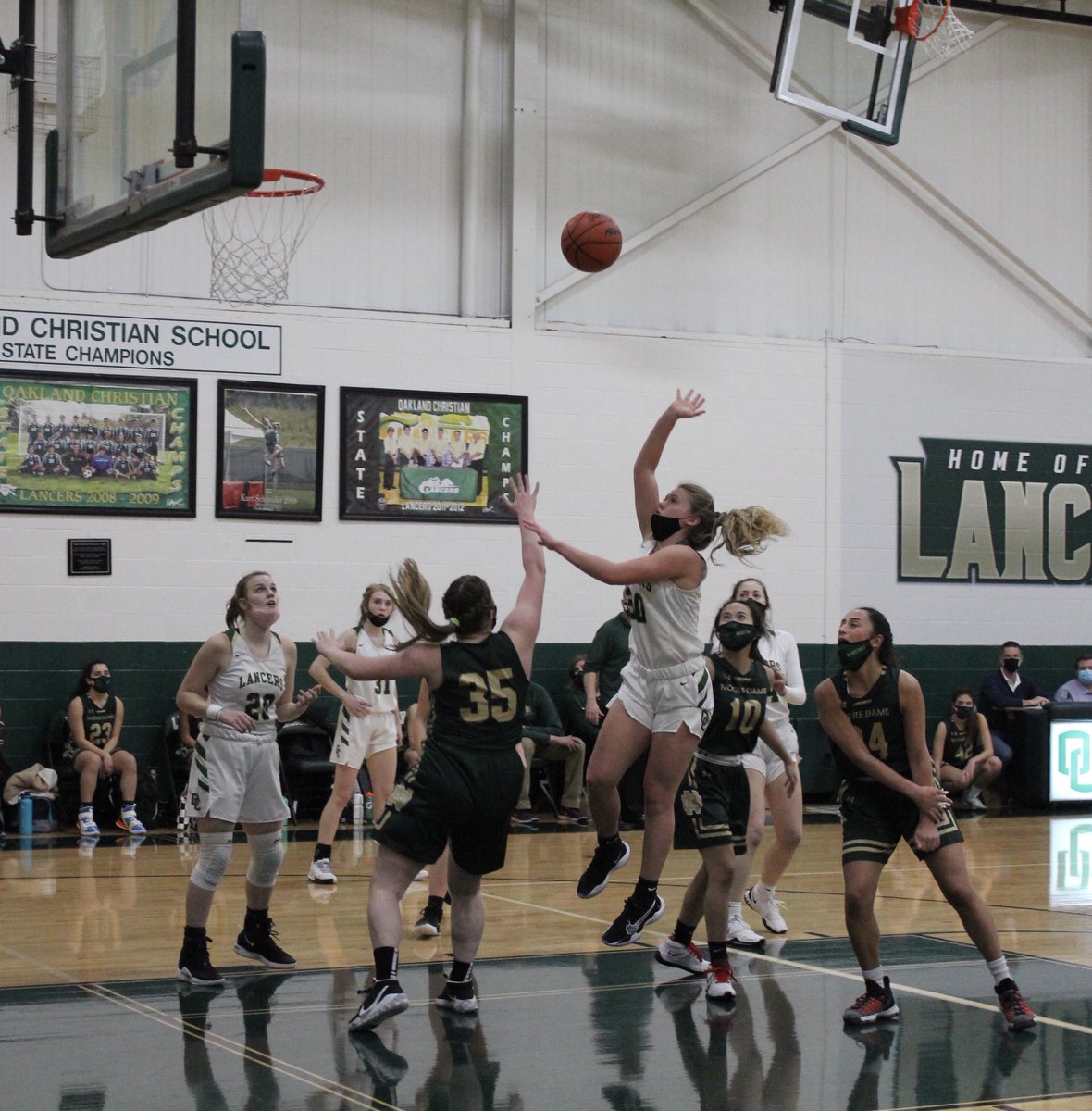 ocschool's tweet image. A physical, defensive battle between OCS and Notre Dame last night. Our Varsity team came up with the win!  Go Lancers! 🏀 @OCLancerNation
