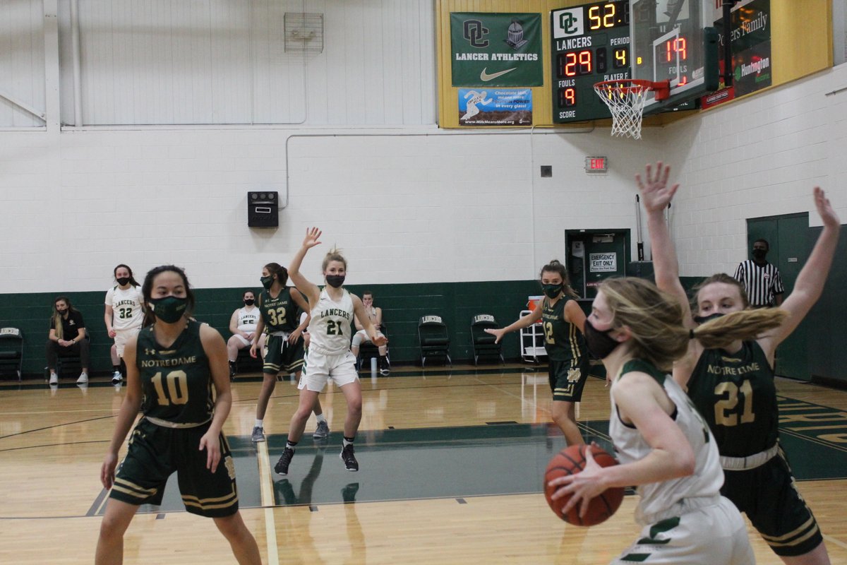 A physical, defensive battle between OCS and Notre Dame last night. Our Varsity team came up with the win!  Go Lancers! 🏀 <a href="/OCLancerNation/">Oakland Christian Athletics</a>