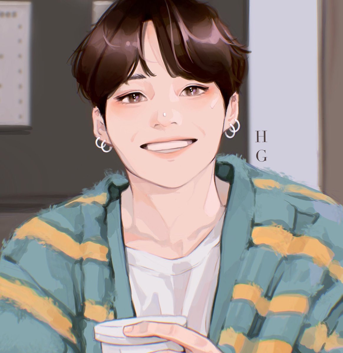 hgarts__'s tweet photo. 🐱on a coffee break #HappyBirthdayYoongi 💕 #yoongi #suga #btsfanart #yoongifanart https://t.co/MrpRPjqA6D