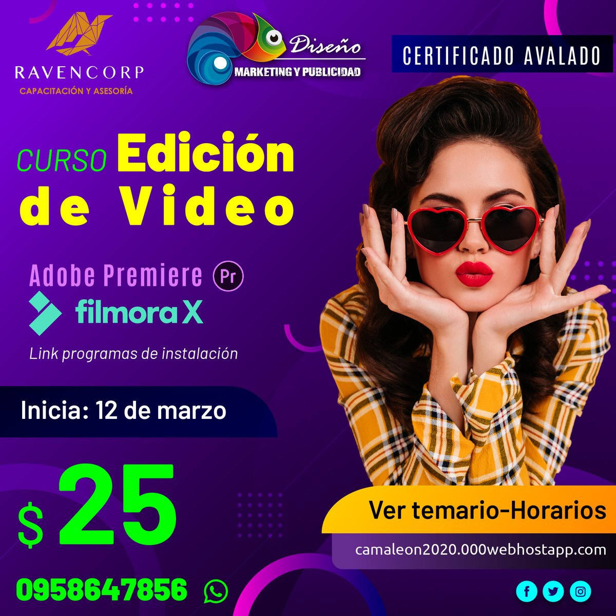 chelodragon's tweet photo. 𝐂𝐮𝐫𝐬𝐨 𝐝𝐞 𝐄𝐝𝐢𝐜𝐢𝐨́𝐧 𝐝𝐞 𝐯𝐢𝐝𝐞𝐨
𝐈𝐧𝐢𝐜𝐢𝐨: 12 de marzo - 𝐃𝐮𝐫𝐚𝐜𝐢𝐨́𝐧: 3 fines de semana
𝐇𝐨𝐫𝐚𝐬: 30h académicas - 𝐂𝐞𝐫𝐭𝐢𝐟𝐢𝐜𝐚𝐝𝐨 𝐀𝐯𝐚𝐥𝐚𝐝𝐨
𝐌𝐚́𝐬 𝐢𝐧𝐟𝐨𝐫𝐦𝐚𝐜𝐢𝐨́𝐧: https://t.co/DVsfflD5NM
#CursodeVideo #DiseñoMarketingyPublicidad https://t.co/GCzRv371LA