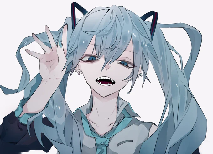 #ミクの日 #ミクの日2021
「はぁ～? ミク ち ゃ ん ?」 
