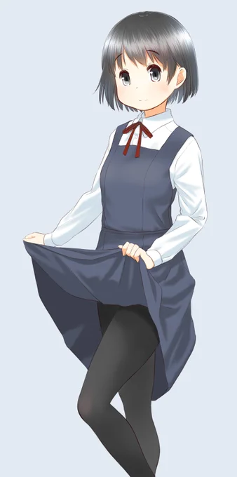 #どこかの誰かに刺さればそれで良い 
地味な制服とタイツ 