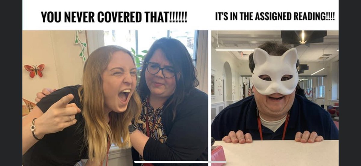 PerryWhs's tweet image. @WeehawkenTSD 1 year ago today on “meme day”....highlight of year @BabTeacher @Math_With_MissB #WeeFun 😹😹😹