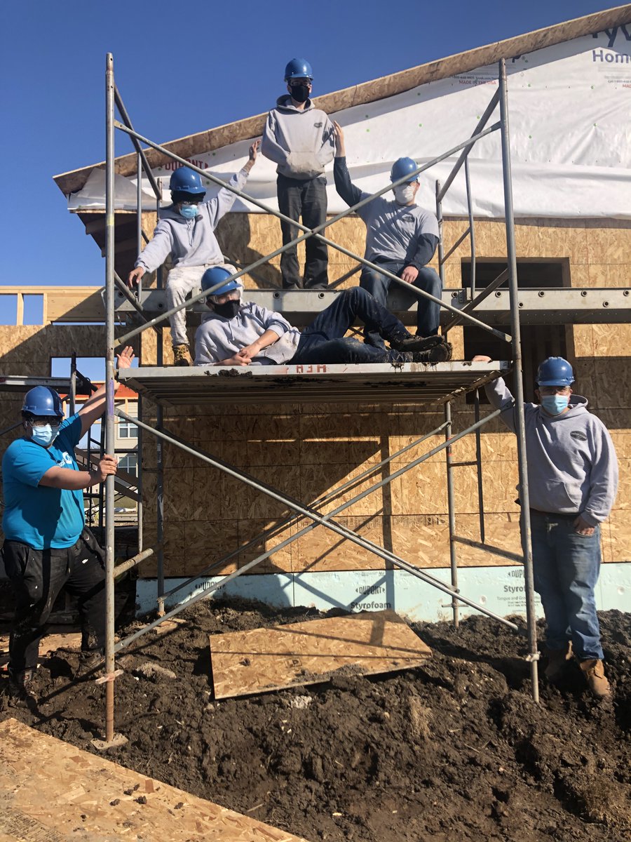 OFSMadison's tweet image. Happy #AmeriCorpsWeek! OFS participants are showing off their creative "A" for @AmeriCorps. OFS construction crews have been working with @HabitatDane, building an affordable home in Fitchburg's Renaissance on the Park neighborhood.  #gettingthingsdone #WeAreAmericorps