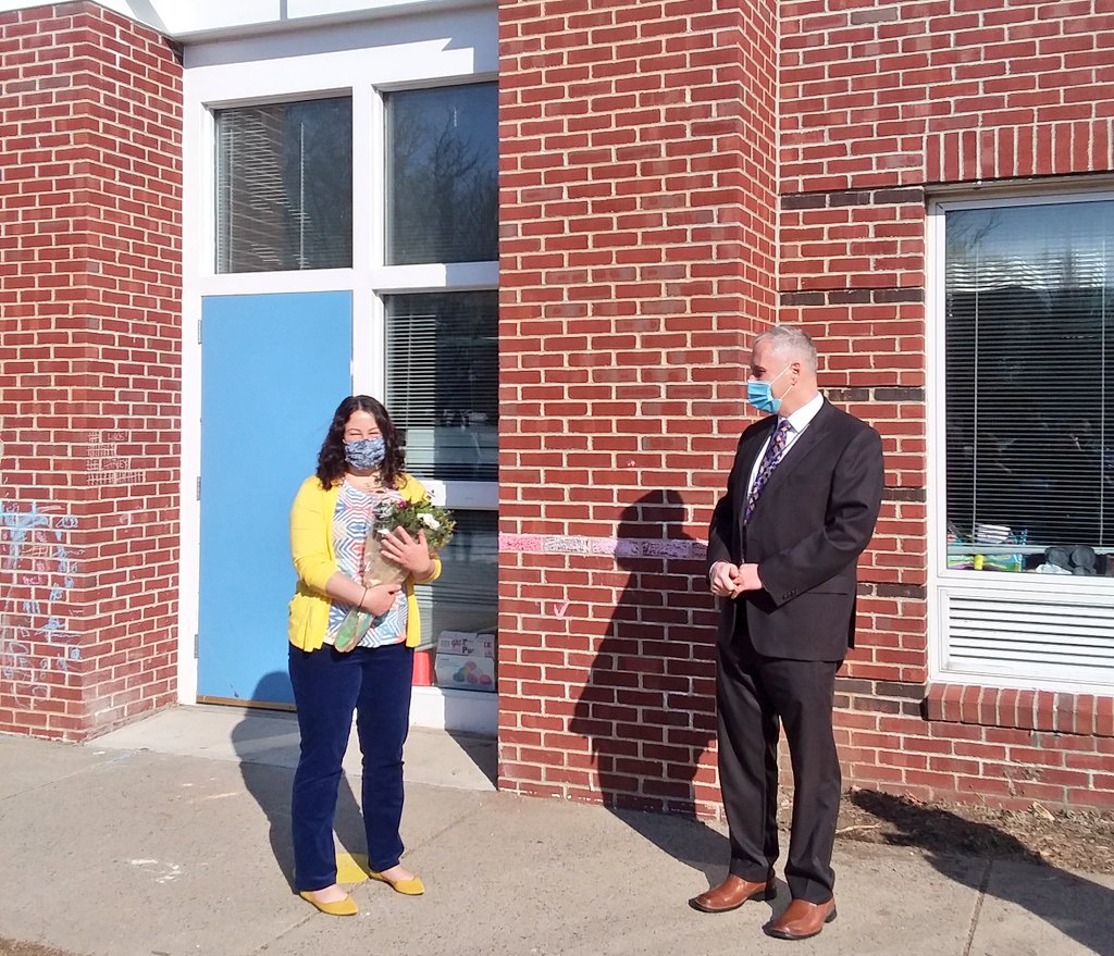 john_provost's tweet photo. We met preschool teacher Holly Taylor, our second Excellence in Teaching Award winner, on the playground. Her students couldn't decide whether it was her birthday or she was "getting an engagement" https://t.co/5a6pqJS3Y8