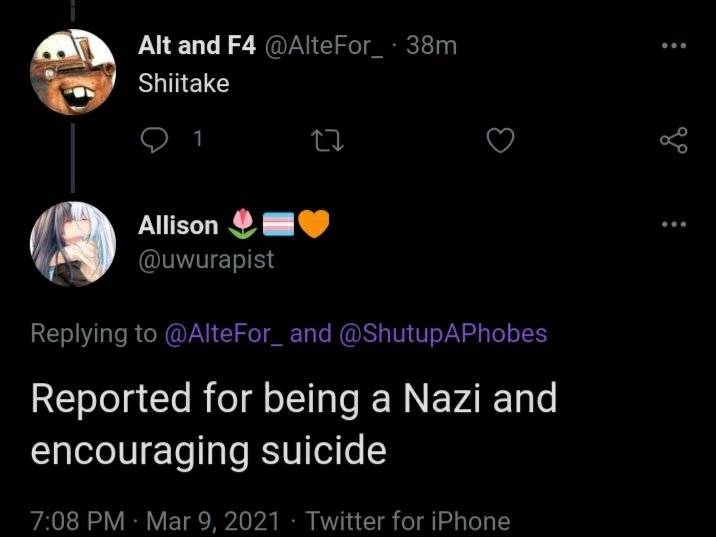 Defunct_Ls's tweet photo. Imagine being so sensitive that you label people as nazi's more than @ShutupAPhobes does https://t.co/RcghTUEyC6