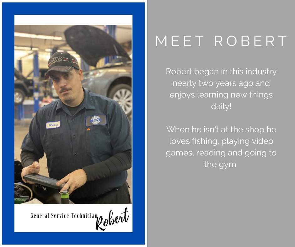 JSAuto's tweet photo. Team Tuesday! Our favorite day of the week!
Meet Robert, a true joy to have in the bays. 

#automotiverepairshop #bestofboulder #craigscarcare #teamtuesday #asecertified https://t.co/mo66zRxEvF