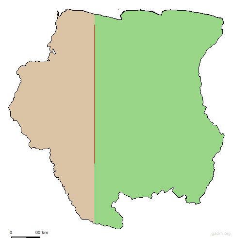 ForestsWar's tweet photo. 303km² deforestated globally on Tuesday, March 2, 2021. 49,012km² in total. 98,748km² remaining in #Suriname. #deforestation https://t.co/nvAM419NFx