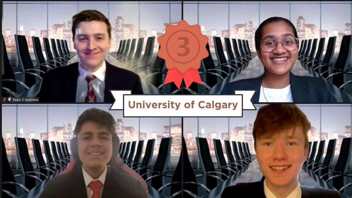 CPA_AB's tweet photo. ...and the winners of the #CPABusinessChallenge are:

First place: Team 3 from #UAlberta
Second place: Team 7 from #SAIT
Third place: Team 5 from #UCalgary

Congratulations and thank you to #sawridge, and all the students, judges, board members and staff who participated.
#CPAEF https://t.co/5ekc2CB3Su