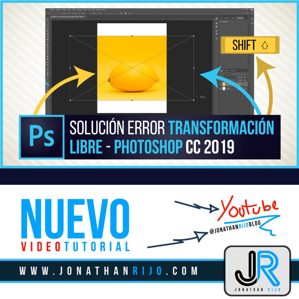 jonathanrijo's tweet photo. ¿Presionas SHIFT y no reduces o escalas proporcionalmente en Photoshop CC 2019?... tranquilo, yo te enseño como resolverlo en 2019, 2020, 2021 👇👇👇
.
https://t.co/dN00AUB4Rs
.
#lunesdetutorial #jonathanrijo #jonathanrijoblog #photoshop #tutorial #transformacionlibre https://t.co/FTDlcaeIEo