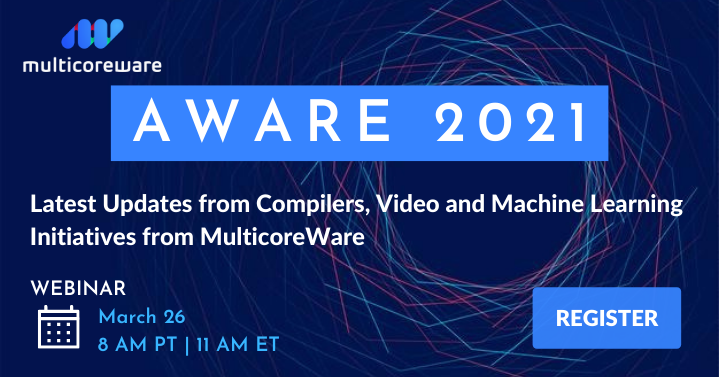 MulticoreWare's tweet image. Join our industry experts for an interesting webinar on the latest updates on #Compilers, #Videocodecs &amp;amp; #MachineLearning initiatives from MulticoreWare Inc, on the 26th of March at 8 AM PT. REGISTER us02web.zoom.us/webinar/regist…
#codecs #encoding #x265 #x264 #HEVC #VVC #deeplearning