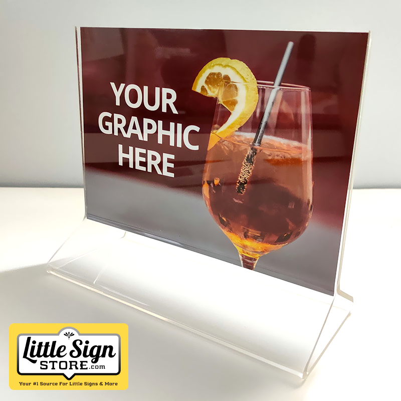 LittleSignStore's tweet photo. Easily order 5x7" acrylic tabletop sign holders from Little Sign Store: https://t.co/A7s4raRaVG #tabletopsign #tabletopsigns #signholder Doublesided UV-protected graphics included! https://t.co/Ic6UlSdL7z