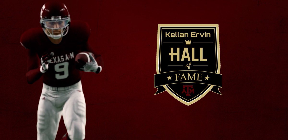 Congratulations to WR Kellan Ervin for being inducted into the CFSL A&amp;M Hall of Fame.