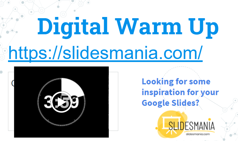 margreek's tweet photo. Tonight's #GCRDTech Digital Warm Up is brought to you by the awesome @SlidesManiaSM. Looking forward to sharing this resource with teachers in this Masters cohort. @msvu_tech https://t.co/tSGNoNz6yI