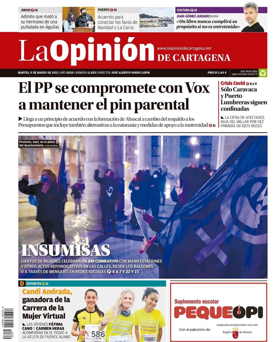 Hemos vivido un #8M diferente, echamos de menos los abrazos y a muchas de nuestras compañeras de lucha, pero estamos muy orgullosas de las acciones descentralizadas llevadas a cabo.

Insumisas, sí, no vamos a pedir permiso para luchar por cambiar las cosas que no podemos aceptar.