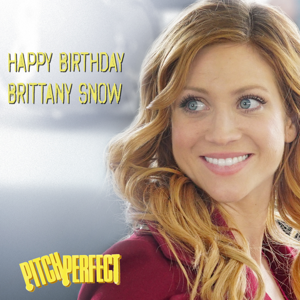 Happy birthday, Brittany Snow!
Have an aca-awesome day.  