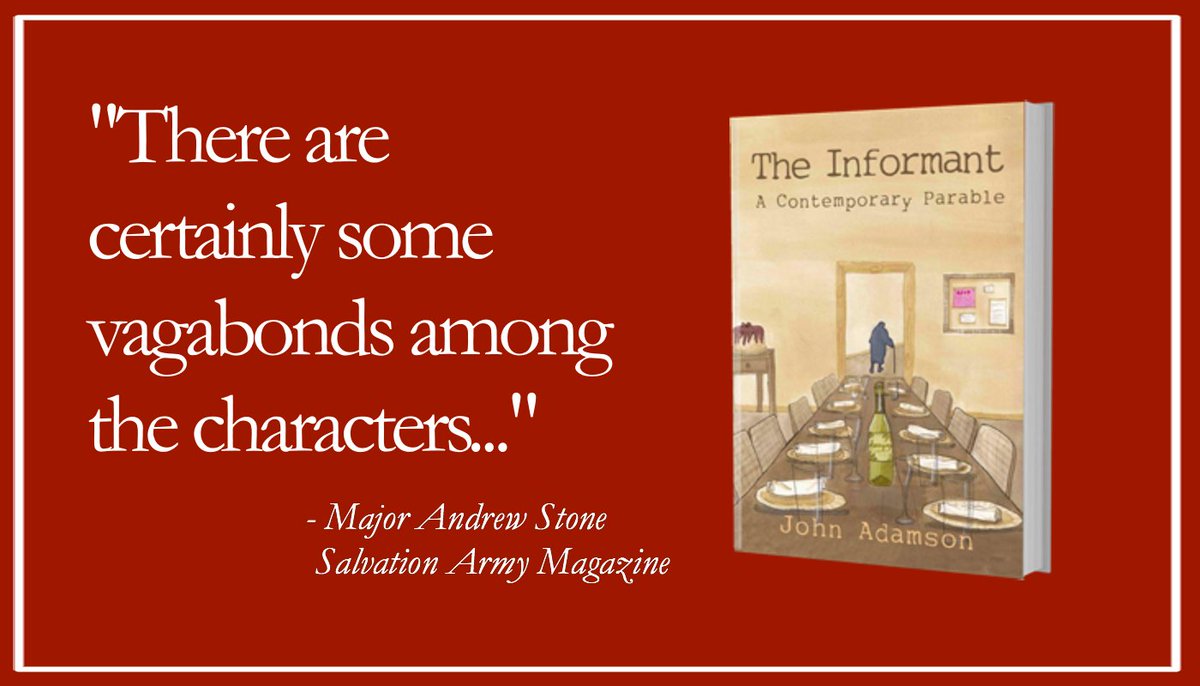 We'd like to thank the @SalvationistUK For their wonderful review and feature of <a href="/JohnAdamson11/">John Adamson</a> 's novel 'The Informant'

The whole article can be read here - buff.ly/2PuSAYZ
.
.
.
#BookReview #WritingCommunity