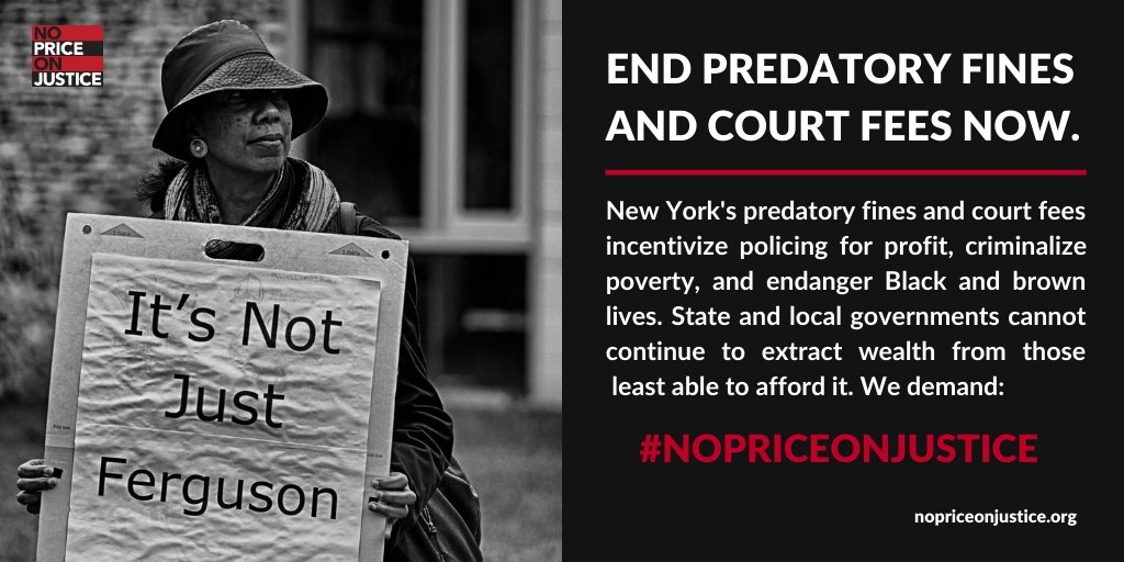 Thank you <a href="/NYSenatorRivera/">Gustavo Rivera</a> for co-sponsoring the End Predatory Court Fees Act. 

New York's fines and fees turn police into armed debt collectors and trap families in cycles of debt and punishment. This must stop, now. #NoPriceOnJustice