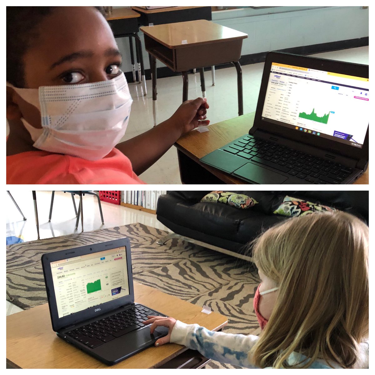 Fifth graders <a href="/BelviewBees/">Belview Elementary</a> are deciding which stocks would be wise investments in the Virginia Stock Market Game🧐 <a href="/MCPS_VA_Gifted/">MCPS_VA Gifted</a> <a href="/mcps_va/">MCPS</a>
