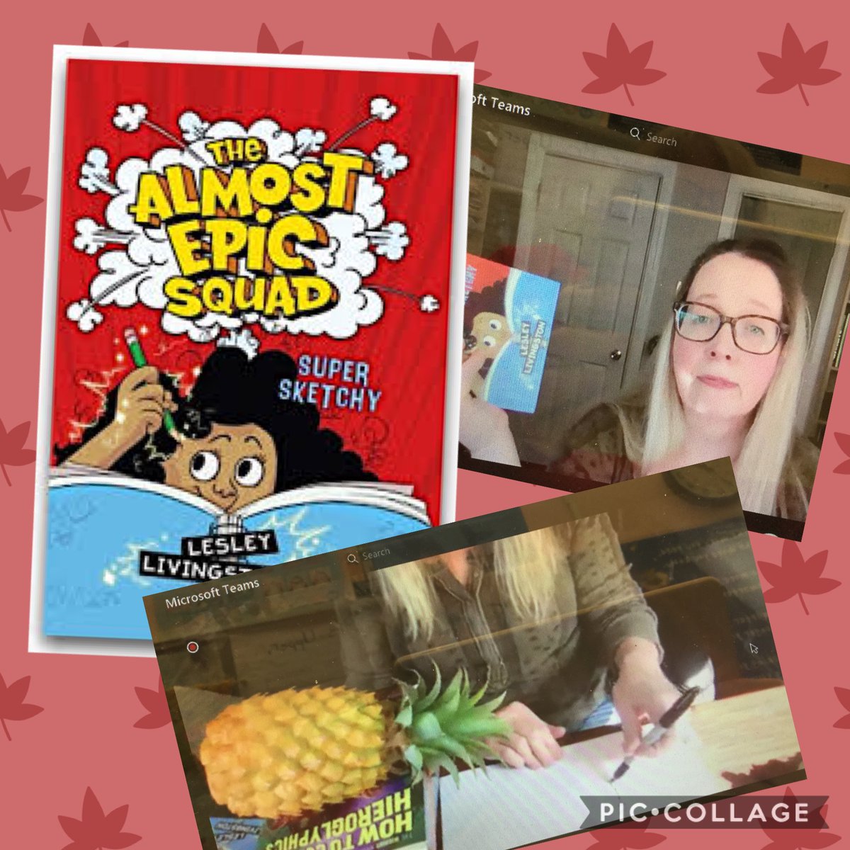 Readergirl4's tweet photo. #Checkout #virtualauthor @LesLivingston inspiring  @NearNorthDSB Ss #drawingpineapples #AlmostEpicSquad @scholasticCDA #kidlit @ireadcanadian #ThankYou #publiclibrarians @WhitestoneLib @BurksFallsLibra @powassanlibrary #Emsdale #SouthRiver #Sundridge/Strong #Kearney @MagnetawanPL https://t.co/6mcoC95ZZC