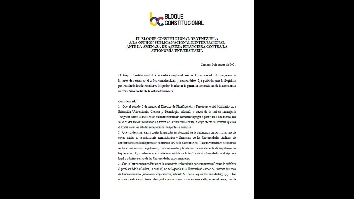 Bloque Constitucional de Venezuela tweet media