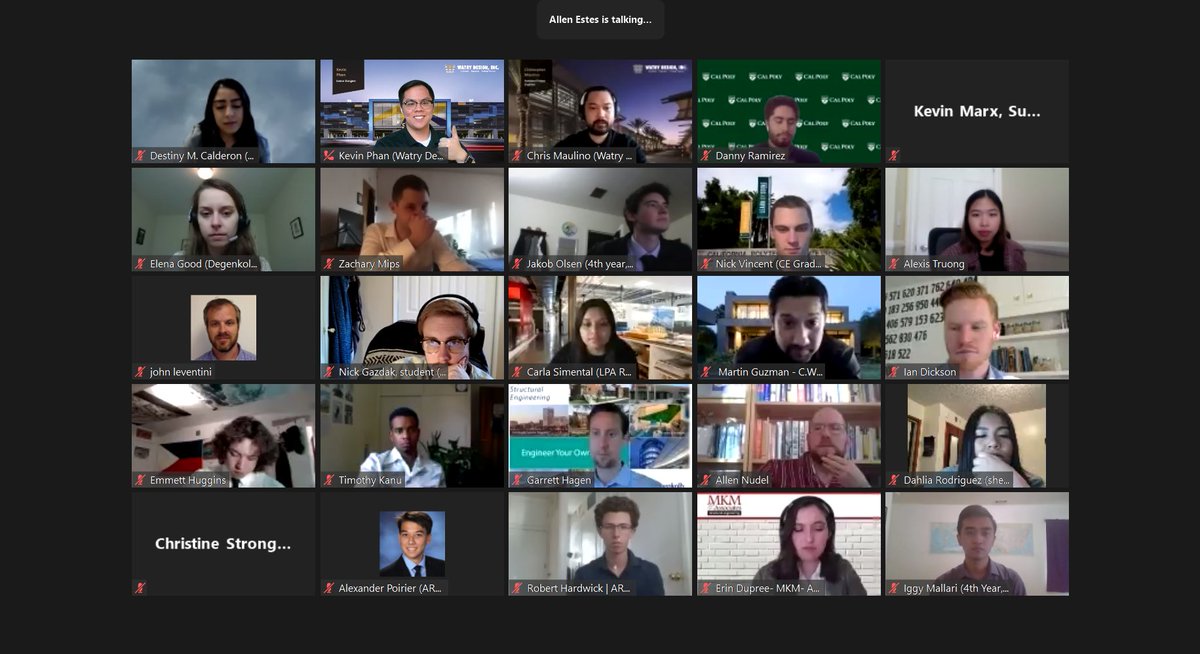 We had a great time speaking with <a href="/CalPoly/">Cal Poly</a> students at the virtual #StructuralForum! It was wonderful to spend some time with you.