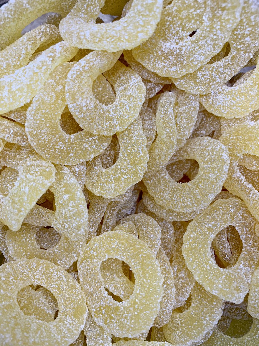 NaperNutsSweets's tweet photo. New gummies! Just in time for the warmer weather. ☀️
In order: Pineapple Rings, Sanded Gummi Ice Pops, and Gummi Donuts https://t.co/6STSgwoV7p