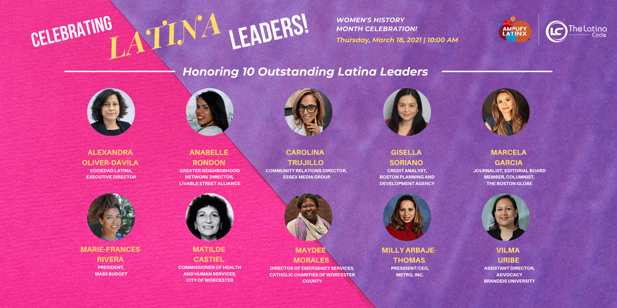 In honor of Women’s History Mo., congratulations to this year’s Latina Leaders, as chosen by YOU! #AlexandraOliverDavila #AnabelleRondon #CarolinaTrujillo #GisellaSoriano #MarcelaGarcia #MarieFrancesRivera #MatildeCastiel #MaydeeMorales #MillyArbajeThomas #VilmaUribe
