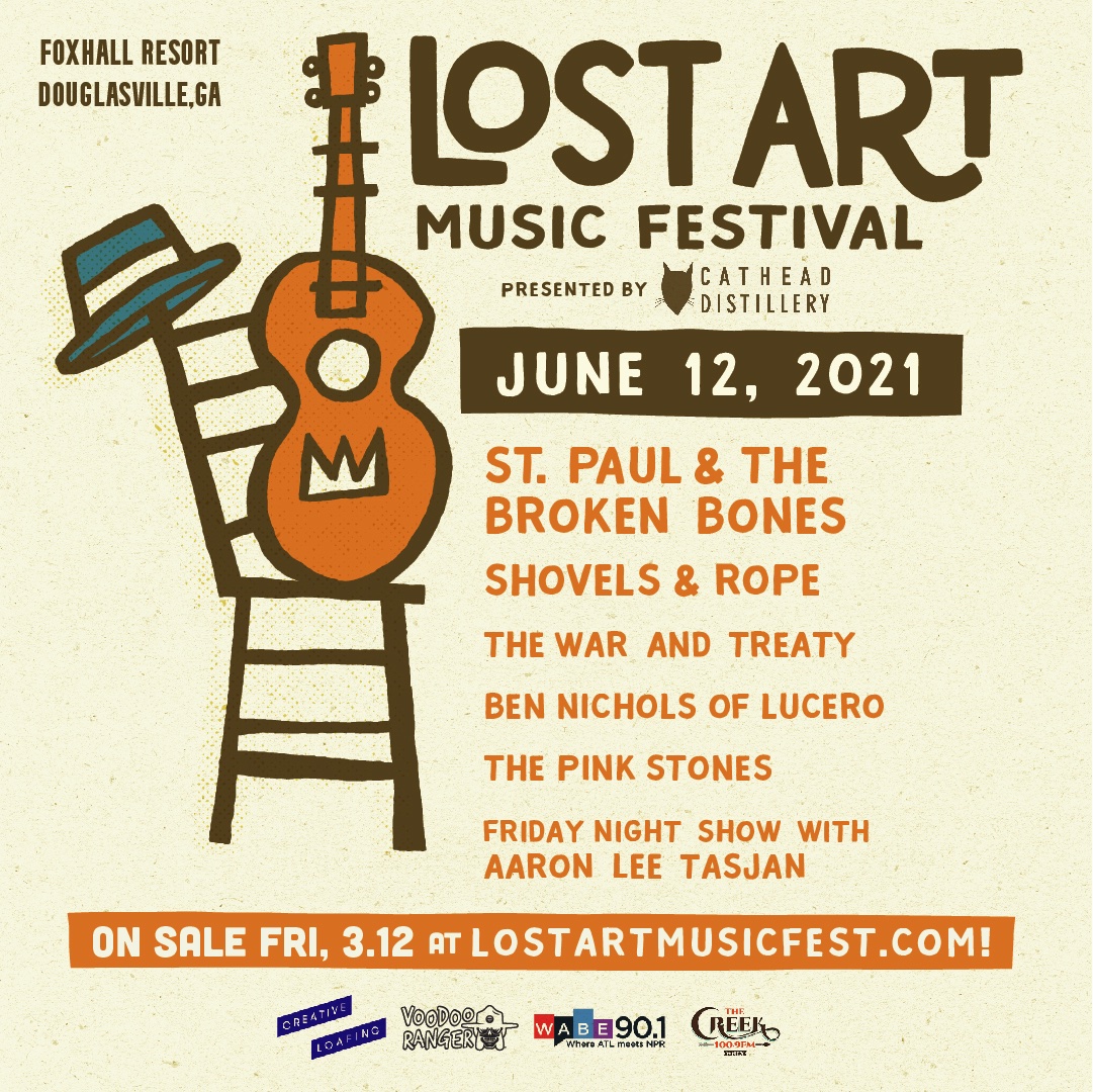warandtreaty's tweet photo. This summer, join us on 6/12 at Lost Art Music Festival, just outside of ATL at Foxhall Resort!
Tix + Info - https://t.co/b9mdJIHSYQ 
Tickets go on sale this Friday at 10am ET for the socially-distanced festival. We’ll see you there! https://t.co/194tqEXIVA