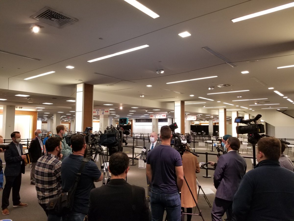 Media day at the Lancaster County Community Vaccination Center.  Opening is tomorrow.  33,000 people have already registered for shots at vaccinatelancaster.org.  State has allocated 5,000 doses so far, thanks, but send us more, we'll put them into arms...quickly!