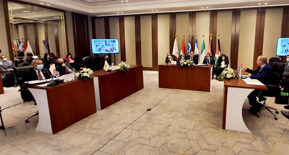 Lamnidis's tweet image. 🇨🇾🇪🇬🇬🇷🇮🇱🇮🇹🇯🇴🇵🇸 The first ministerial meeting of the East Mediterranean #Gas Forum (EMGF) since it came into effect was convened in Cairo today. 
For more on the Forum 👇👇
mesp.me/2021/03/03/the…