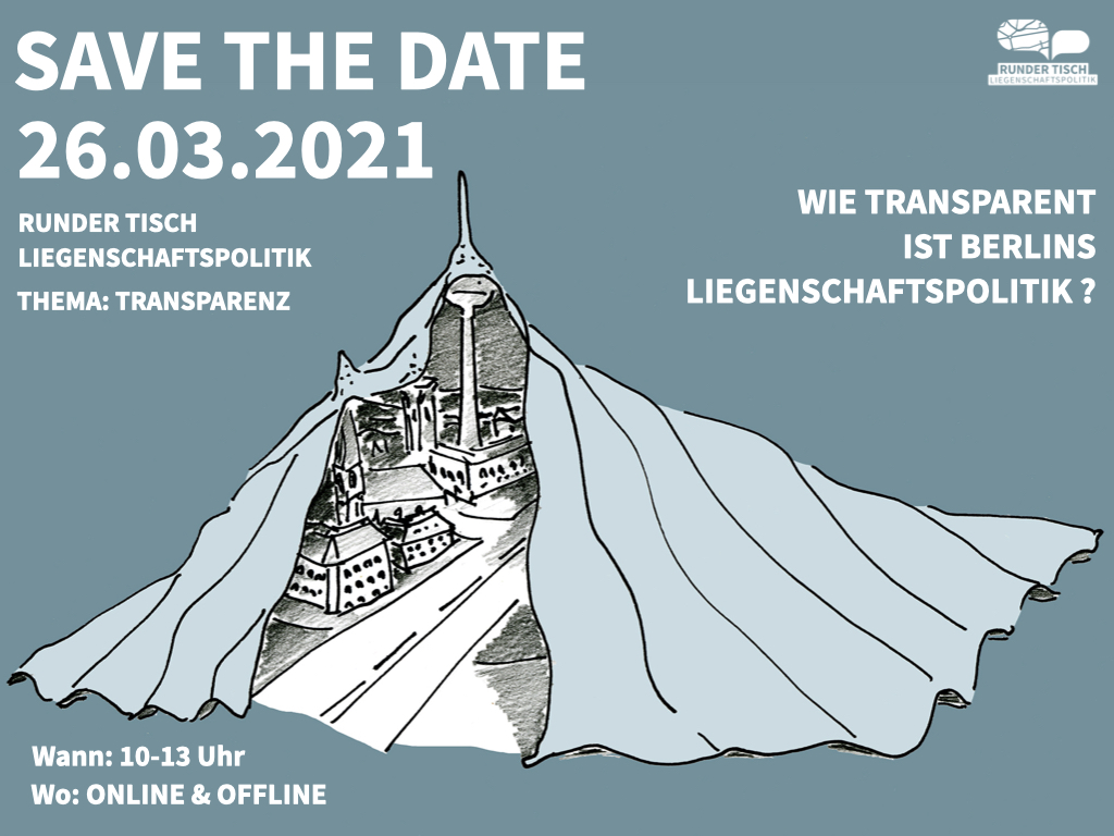 WIE TRANSPARENT IST BERLINS LIEGENSCHAFTSPOLITIK?Am 26.03.2021 diskutieren wir mit Ihnen zum: Berliner Transparenzgesetz (<a href="/TransparenzBER/">Volksentscheid Transparenz</a>),Habersaathstraße 40-48, Wem Gehört Berlin, <a href="/IGHabersaath/">IG Habersaathstrasse</a> u. einem öffentlichen Liegenschaftskataster!#Transparenz <a href="/senfin/">Senatsverwaltung für Finanzen</a> <a href="/SenSWBerlin/">Nik Testing Acc</a> @Liepo