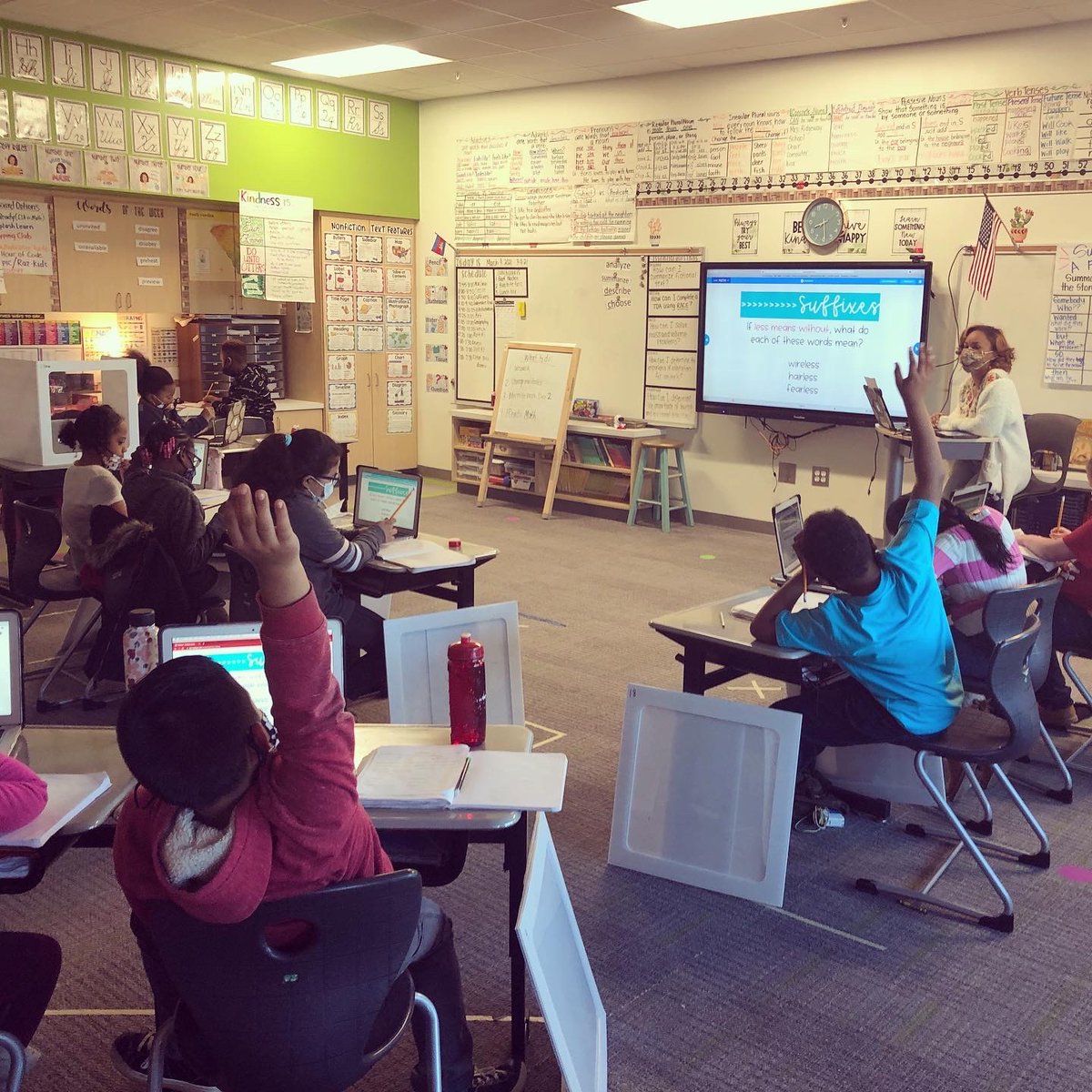 AREaton's tweet photo. First Teacher Cadet observation of the year, and it was a GREAT one!  It is such a blessing to watch my Cadets interact with our future Vikings.  Excellent job, Mattie!!  #teachercadet #govikes #inspire #equip #dmes @SHSvikings @SchoolDistrict7 https://t.co/6kZJZ4TvW1