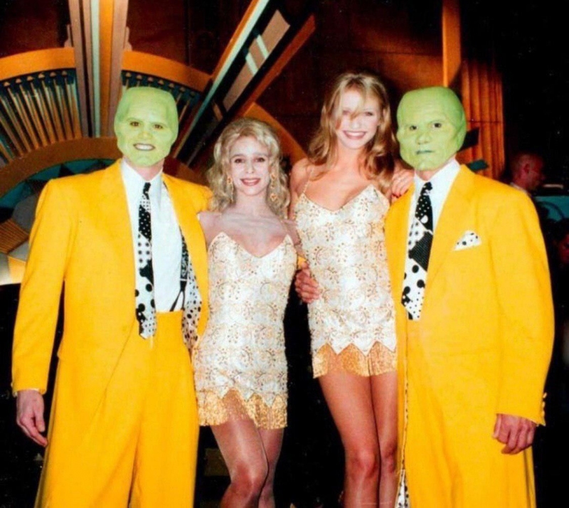 #BehindTheScenes Jim Carrey, Cameron Diaz and their stuntmen on the set of 