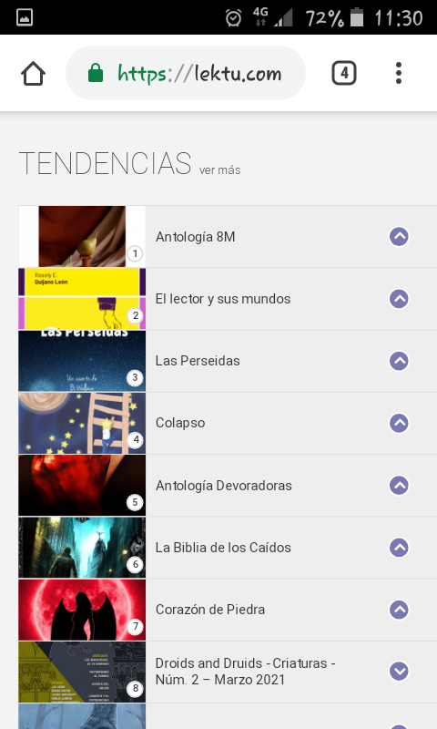 EQSaenz's tweet photo. #AntologiaDevoradoras en el Top 5 de Lektu!!!
Gracias por su apoyo y felicidades a los autores!!! Se lo merecen!!! https://t.co/7sD3HwXYWF