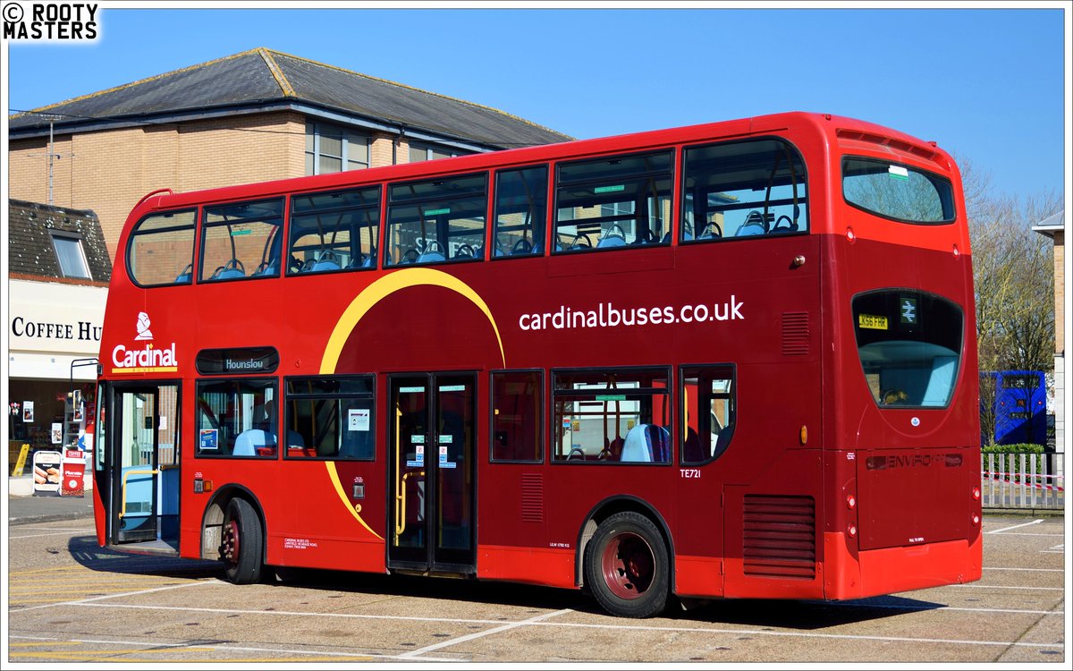 rootymasters's tweet image. One of my favourite local operator liveries is Cardinal Buses whose buses can often be seen on rail replacement duties such as at Staines (27/02/2021).