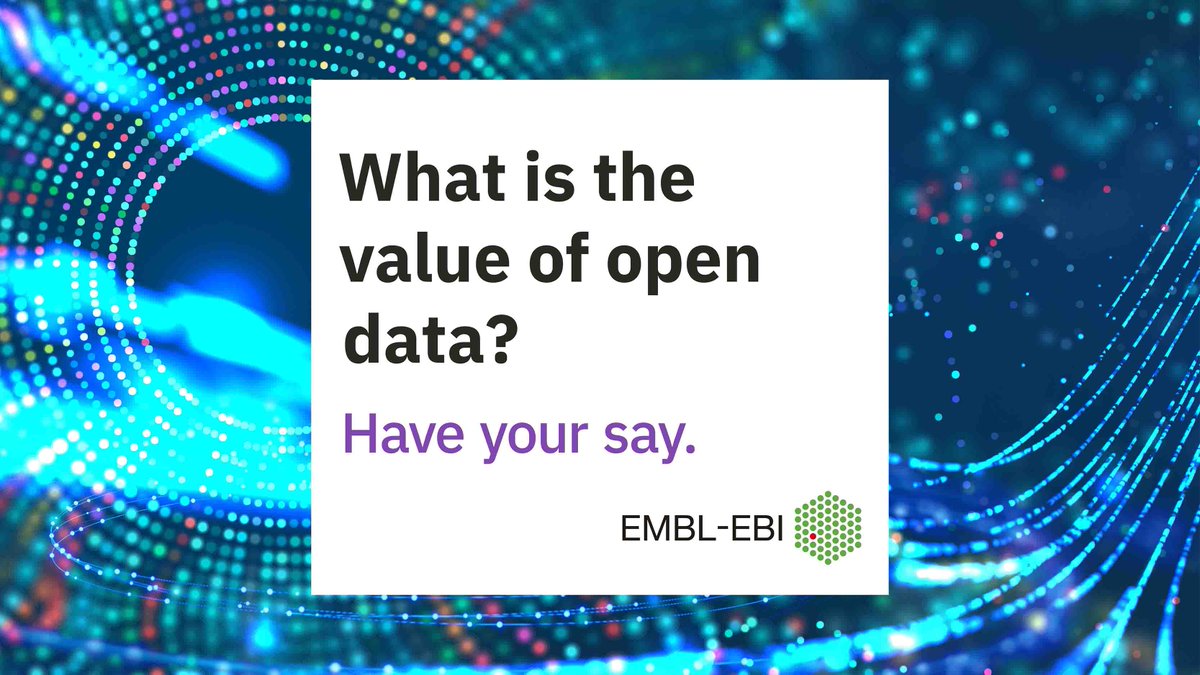 PeterWHarrison's tweet photo. How important is open data in your work?
Please take the @emblebi impact survey 📋 (15 min) to help us estimate the value of #opendata resources for the #lifesciences
#valueopendata
https://t.co/22RqUQhefk https://t.co/XJpOQEpsm6
