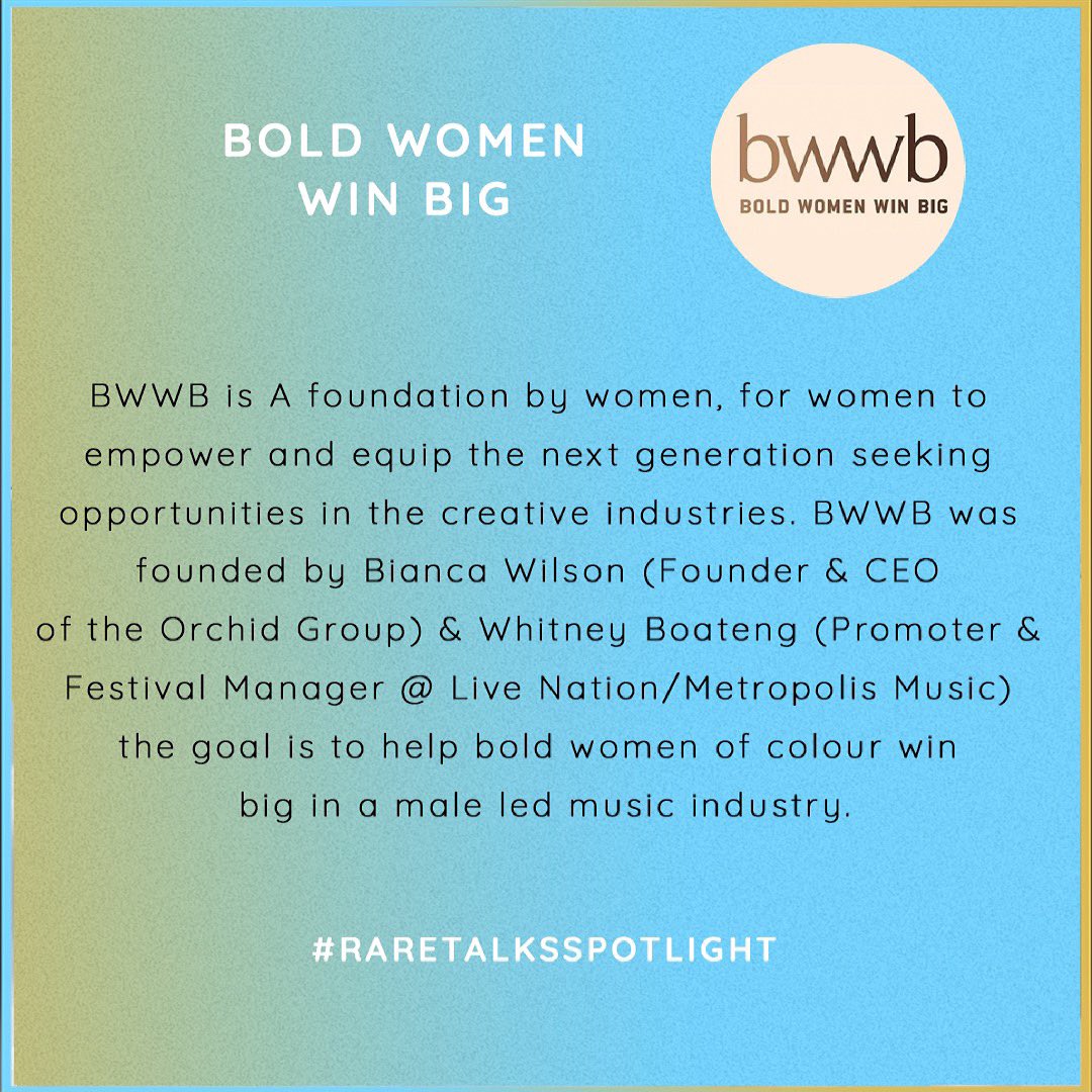 RareTalks (@raretalksshow) on Twitter photo For episode 2’s #RareTalksSpotlight <a href="/sheniececharway/">She by Sheniece</a> and <a href="/raretalksshow/">RareTalks</a> would like to shine a light on Bold Women Win Big <a href="/bwwbco/">Bold Women Win Big</a>.
Click the link in their bio and see how you can support them and the work that they do.
#RareTalks
#RareTalksSpotlight
#BoldWomenWinBig For episode 2’s #RareTalksSpotlight <a href="/sheniececharway/">She by Sheniece</a> and <a href="/raretalksshow/">RareTalks</a> would like to shine a light on Bold Women Win Big <a href="/bwwbco/">Bold Women Win Big</a>.
Click the link in their bio and see how you can support them and the work that they do.
#RareTalks
#RareTalksSpotlight
#BoldWomenWinBig