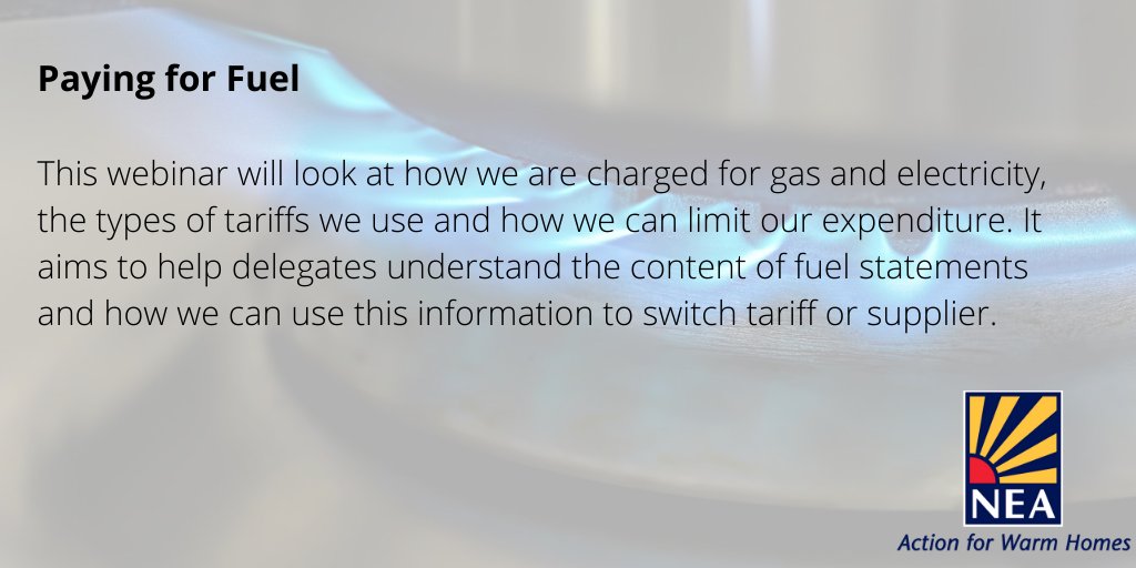 NEA_UKCharity's tweet photo. Our #NEATraining team are delivering our 'Paying for Fuel' webinar today. Find out more about the course here: https://t.co/TvLCffbGH8 https://t.co/XwSZNSp3YZ
